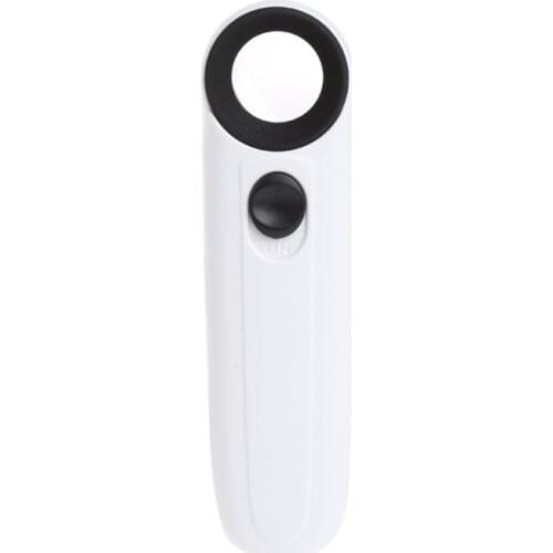 40X Handheld 2 LED Light Magnifier Reading Magnifying Glass Lens Jewelry Loupe