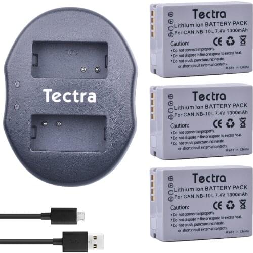 3-pack NB-10L NB10L NB 10L Battery battery+USB Dual Charger for Canon SX40 HS SX40HS SX50 PowerShot SX40 HS SX50 HS SX60 Cameras