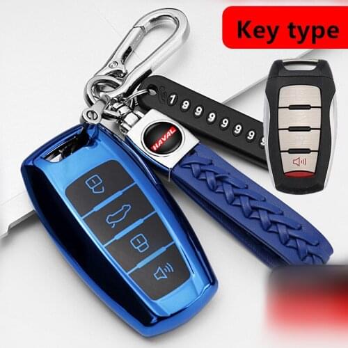 Hot Sale TPU Car Remote Key keychain Cover Accessories For HAVAL F7 H6 H8 H9 F7X H5 H2 2019 2020 2021 CN
