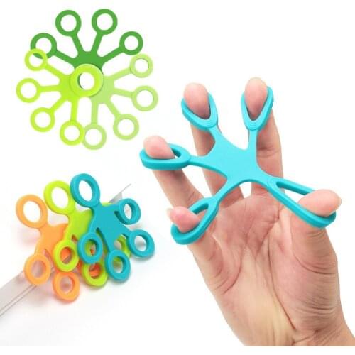 Fidget Antistress Finger Grip Ring Hand Gripper Stress Reliver Toys Figet Silicone Exercise Finger Sensory Toys for Adult Autism