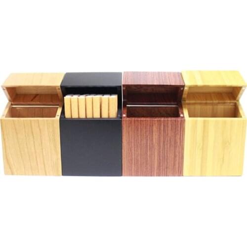 Cigarette Box Wood with Rosewood and Cherry wood & Bambook Cigarette Case New Creative Clamshell