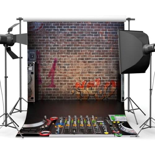 Hip Hop Backdrop Band Concert Backdrops Interior Stage Graffiti Shabby Brick Wall Graduation Ceremony Photography Background