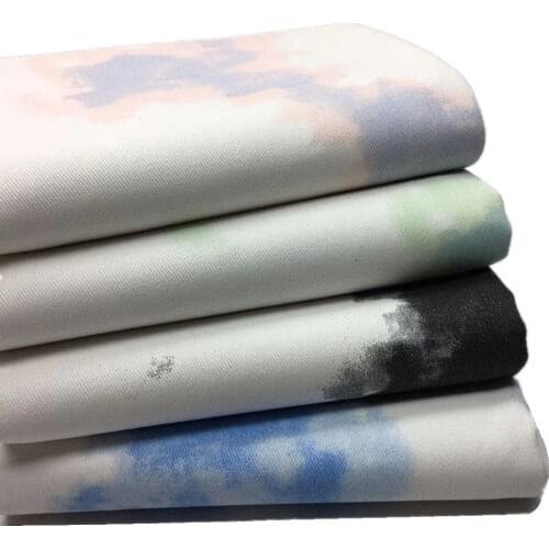 Cotton Twill Tie Dyed Denim Fabric Fashion DIY Patchwork Thick Jeans Fabric For Sewing Jackets Blazer Pants 100X150cm Telas