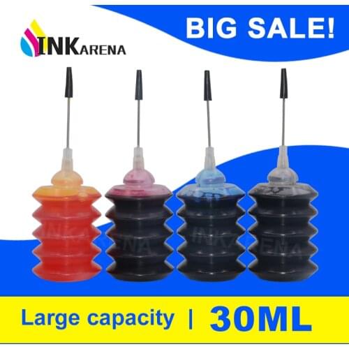 INKARENA 30ML Printer Ink Refill Kit For HP 302 304 301 123 122 121 300 652 650 21 22 140 141 XL Ink Cartridge CISS Ink Tank