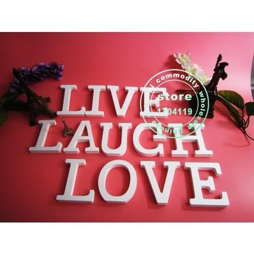 15cm Home Decorations Artificial Wooden White Letters word Alphabet Wedding Birthday wedding Decorations
