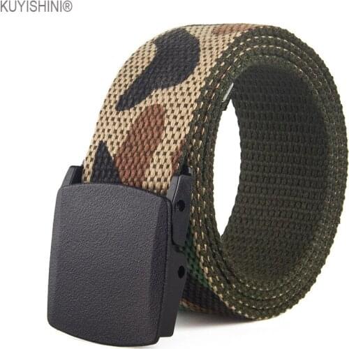 Unisex Military Camouflage Canvas Belt Double Sided Use Nylon Belts POM Buckle Camo Belts Straps for Student Boys Girls Gifts