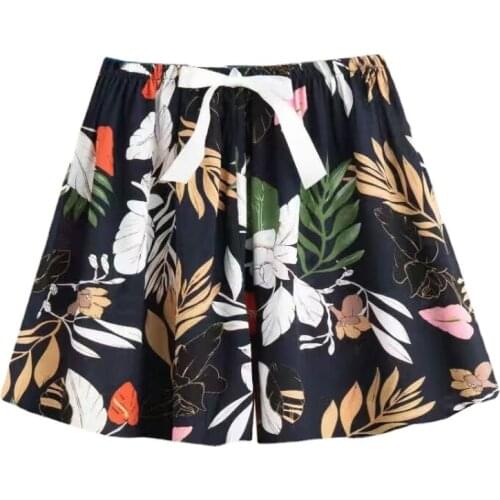 Summer Women Sleep Shorts Cotton Gauze Pajamas Pants Printing pajama Bottom Sleepwear pajama trousers Womens Lounge pants women