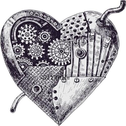 Steampunk Heart metal cutting die layering dies scrapbooking Embossing Dies Metal die cutters for scrapbooking
