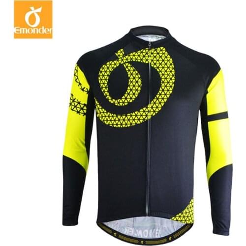 EMONDER Cycling Jersey Long Sleeve 2020 Summer Spring Mens Shirt Bicycle Wear Racing Tops Quick Dry Breathable Cycling Clothing