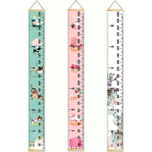 Nordic Canvas Poster Home Decor Print Wall Picture Animal Child Kids Growth Chart Height Measure Ruler Scroll Hanging Painting