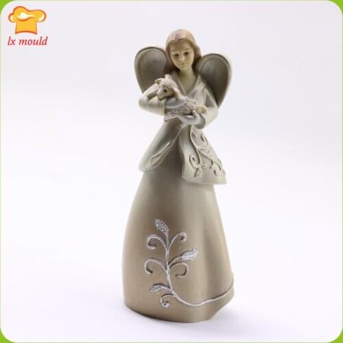 2019 New Goddess Resin Soft Ceramic Coap Silicone Mold Angel Home Decoration Pendant Mould