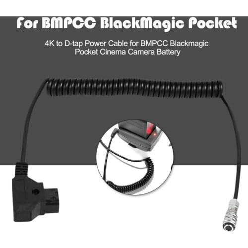 New Power Supply Cable D-Tap Connector for BMPCC4K Blackmagic Pocket Cinema Camera with 5.5x2.5mm Dc Port