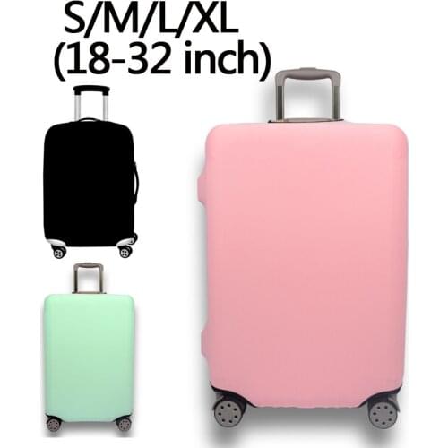 Solid Color Elastic Luggage Protective Case Travel Case Cover Trolley Case Leather Case Cover 18-32 Inch Thick Wear-resistant