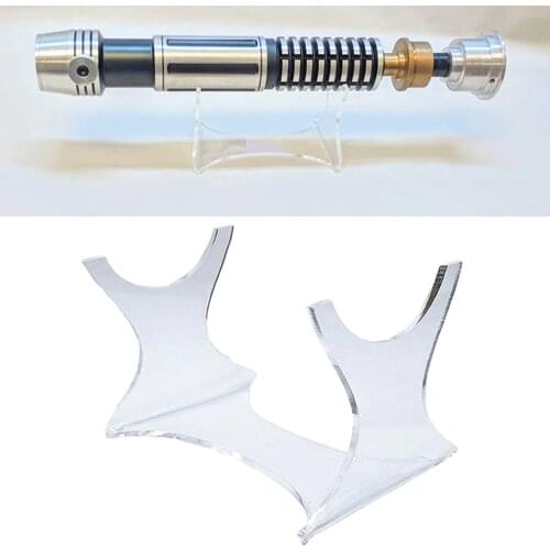 Clear Tabletop Horizontal Acrylic Display Rack Holder Bracket for Lightsaber