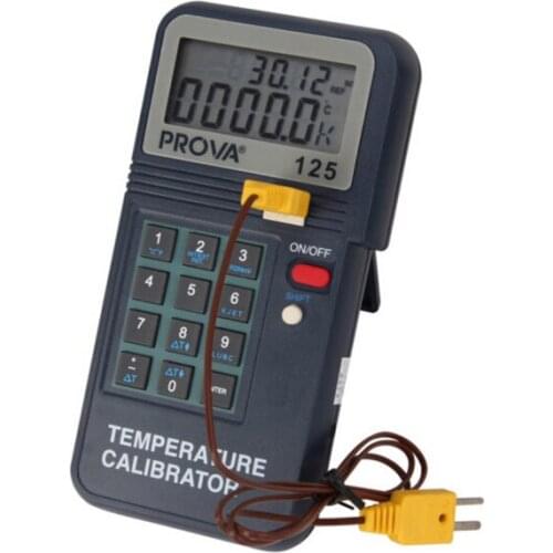 TES PROVA-125 11 Different Type Thermocouple Temperature Calibrator Thermocouple Auto Ramp & T Function