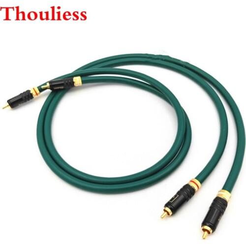 Thouliess HIFI F-Alpha Series FA-220 OCC RCA Audio Cable Amplifier CD DVD Player Speaker WBT 0144 RCA Interconnect Cable