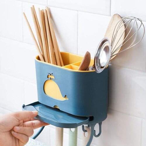 PP Unique Waterproof Chopsticks Holder Stable Utensils Organizer Detachable for Home