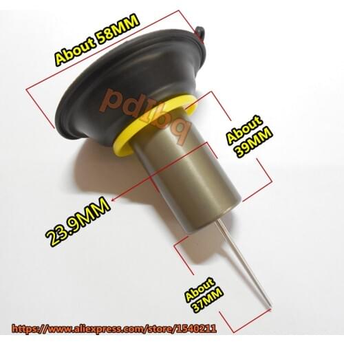 23.9MM diameter vacuum diaphragm plunger assembly motorcycle carburetor GY6-150CC PD26J QMI152 / 157 engine