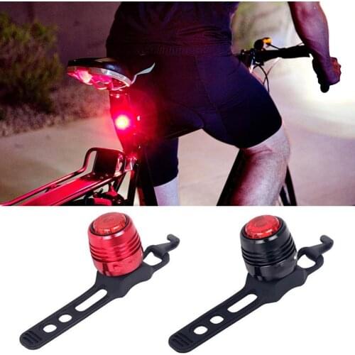 Waterproof Bicycle Rear Tail LED Helmet Cycling Light MTB Road Bike USB Rechargeable Super Bright Tail Rear Safety Light Lamp