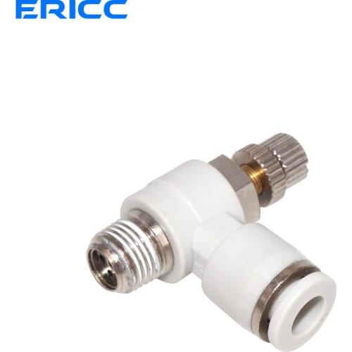High Quality Plastic air pipe pneumatic speed control valve connector throttle valve SL4/6/8/10/12-m5-01-02-03-04 to regu