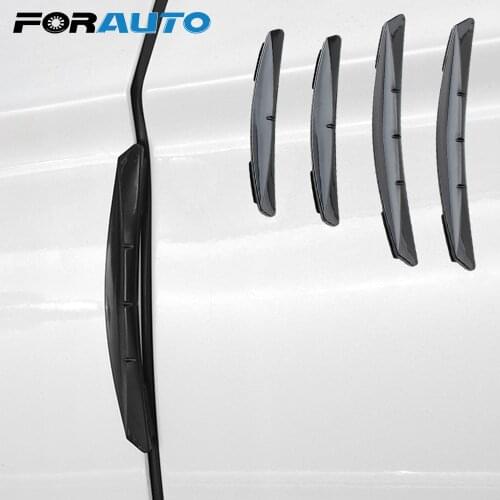 FORAUTO 4Pcs/set Trim Molding Protection Strip Scratch Protector Car Sticker Anti-collision Adhesive Door Edge Guards