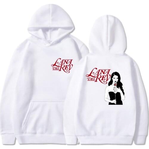 Femal Lana Del Rey Hoodie Casual Fleece Hoody Long Sleeve Cotton Hoodies Outerwear Sweatshirts Tops Hip Hop Streetwear Pullover