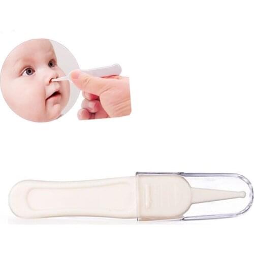 1PC Newborn Nostril Cleaning Infant Safety Ear Nose Navel Cleaning Plastic Tweezers Safe Pincet Forceps Clean Baby Health Care