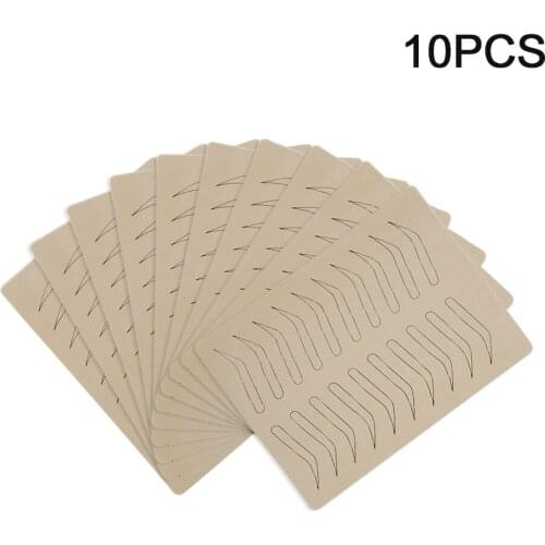 10pcs/pack Beginner Black White Blank Practice Tattoo Suppiles Latex Microblading Semi Permanent Accessories Face Eyebrow Skin