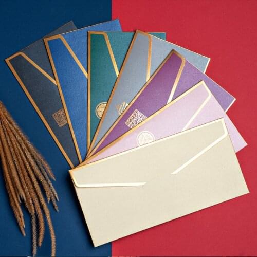 100pcs hot stamping customs logo hot stamping party invitation letter envelop card envelop business card envelop