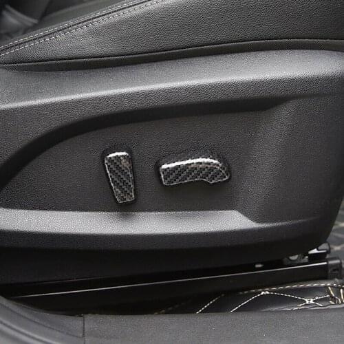 2017 2018 2019 2020 For Nissan Navara seat adjustment knob button switch trim parts 5pcs car body cover ABS Matte/Carbon fibre