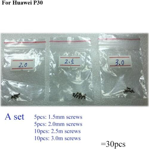 30PCS a set Silver Screw For Huawei P30 mainboard motherboard Cover Screws Repair Parts For Huawei P 30