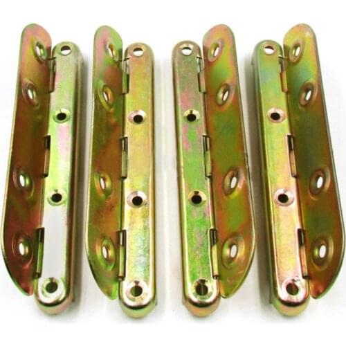 4 Pair 6-8 inch Invisible Bed hinge fixed latch lock plate bed buckle Corner connector Furniture mechanism fastener Hardware