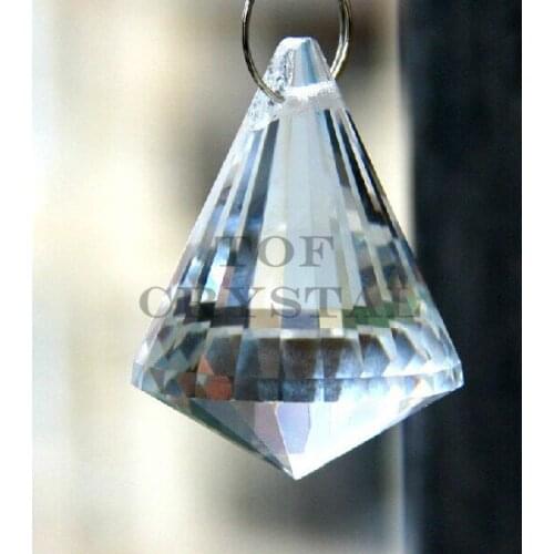 40Pcs Diamond Shape Hanging Crystal Ball For Chandelier 40mm Free Shipping