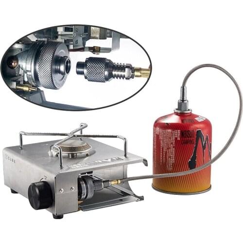 Outdoor Mountaineering Camping Gas Stove Adapter Split Furnace Converter Automatic Shut-Off Adapter