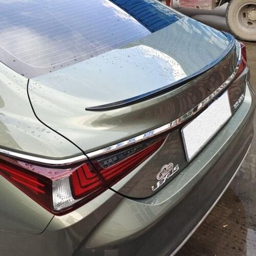 CEYUSOT For Car Trunk Accessories Spoiler NEW Lexus ES Series ES200 ES300h PU Material Rear Lip Black Wing Tail Body Kit 2017-21