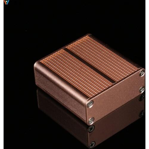 Aluminum Instrument Box Enclosure DIY Electronic Project Case Panels Screws DIY Built-in Grooves 45 * 45 * 19mm