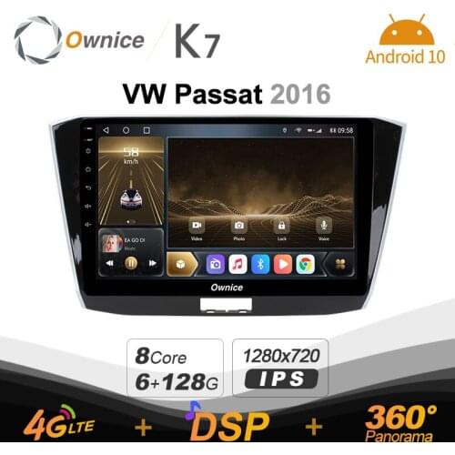 Android 10.0 6G+128G IPS DSP K7 Car autoradio Multimedia for VW Volkswagen PASSAT 2016 radio system unit 360 Panorama 4G LTE