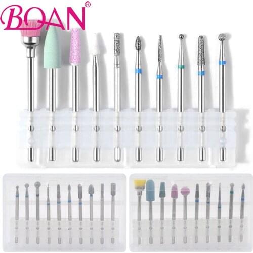 BQAN Nail Drill Bits Alloy Steel Milling Cutter for Manicure Cutter Machine Rotate Remove Head Accessories Nail Art Tools Set