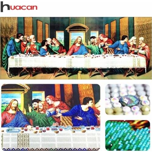 Huacan,Special Shaped,Diamond Embroidery Painting,Last Supper,Religious,5D Diamond Mosaic,Cross Stitch,Holiday,Gift,Wall Decor