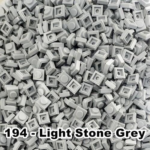 No.194 Light Stone Grey Educational Construction Toy Plastic Building Brick Accessory 1X1 Plate Blocks Pixel Art for Adults Toys