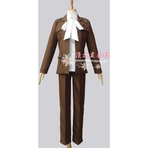 Axis Powers Hetalia APH Iceland Custom Made Army Uniform Anime Cosplay Costume
