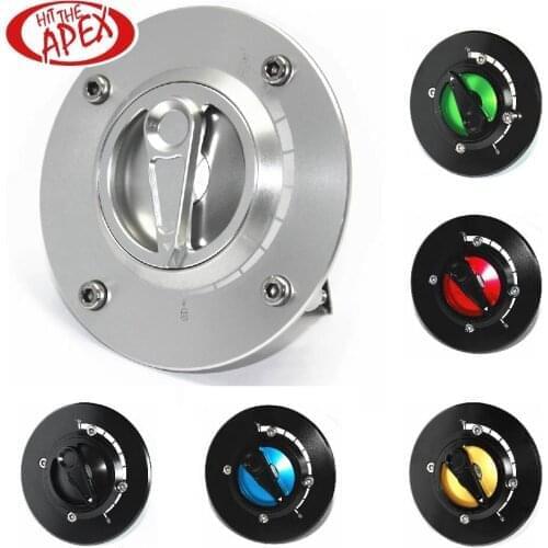 Motorcycle Fuel Tank Cap For SUZUKI GSXR750 GSXR 750 2003-2017 2018 CNC Aluminum Keyless Twist off Nimble Quick Lock Gas Cover