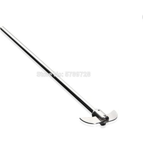 1pc stainless steel two-leaf folding crescent blade propeller crooked paddle suitable for glass flask,Used in lab mixing tools