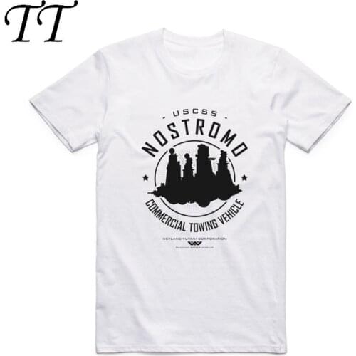 2019 Fashion Men USCSS Nostromo T-shirt Short Sleeves O-Neck Summer Prometheus Alien Weyland Yutani Casual Top Tee Cool T Shirt