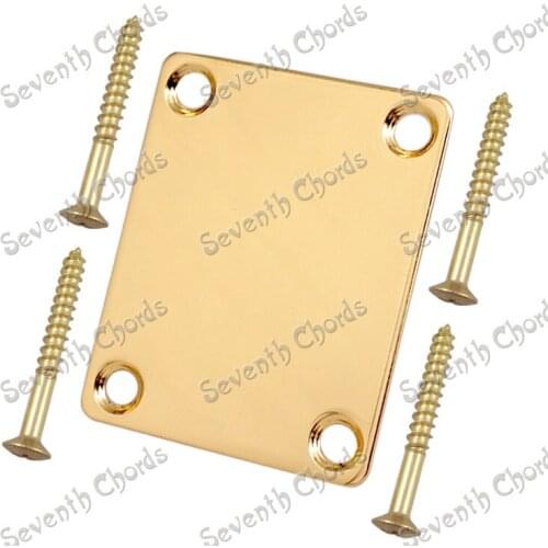 Gold Neck Joint Plate/Neck Plate for Electric Guitar Bass/Without Plastic Back Plate, 65mm*52.2mm
