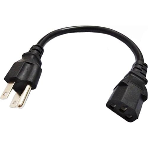 NCHTEK US Power Cord,Socket 3 Prong C13/5-15P,Nema 5-15P 3Pin US Male Plug to IEC 60320 C13 Adapter Cable,4pcs,Free shipping