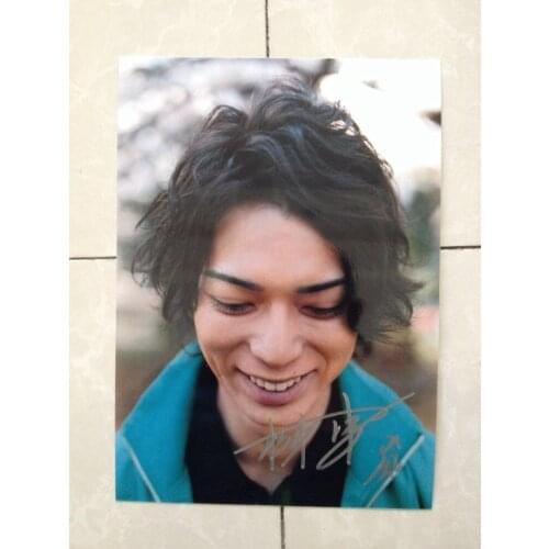 Signed ARASHI Matsumoto Jun autographed original photo 7 inches collection free shipping 102018D