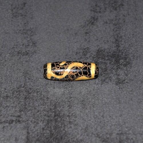 Tibetan Dragon Road agate DZI old black/Beige Ruyi 34mm agate beads men&women jewelry necklace pendant amulet Free Shipping