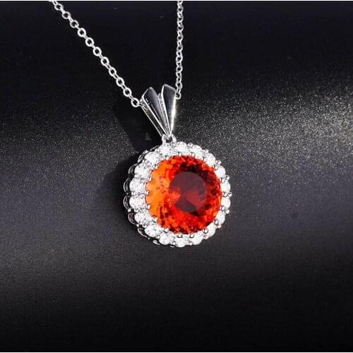 Luxury Elegant Jewelry With AAA Cubic Zirconia Oval Pendant Necklace For Women Wedding Engagement Charm S925 Chain New Year Gift