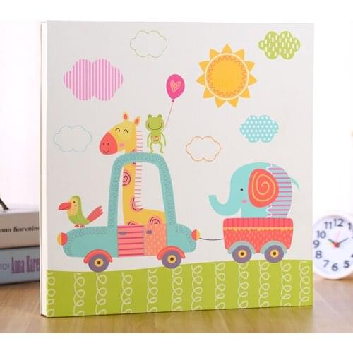 PA26Childrens Baby Growth Memorial Recordbook 30 sheets DIY Photo Album Large Capacity Self-adhesive Film-covered Photo Album